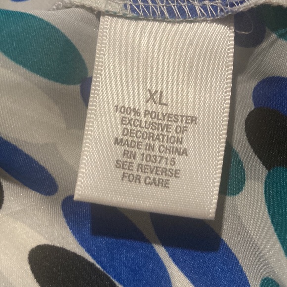 Dressbarn Sleeveless Multi Color Polka Dots - Picture 6 of 8